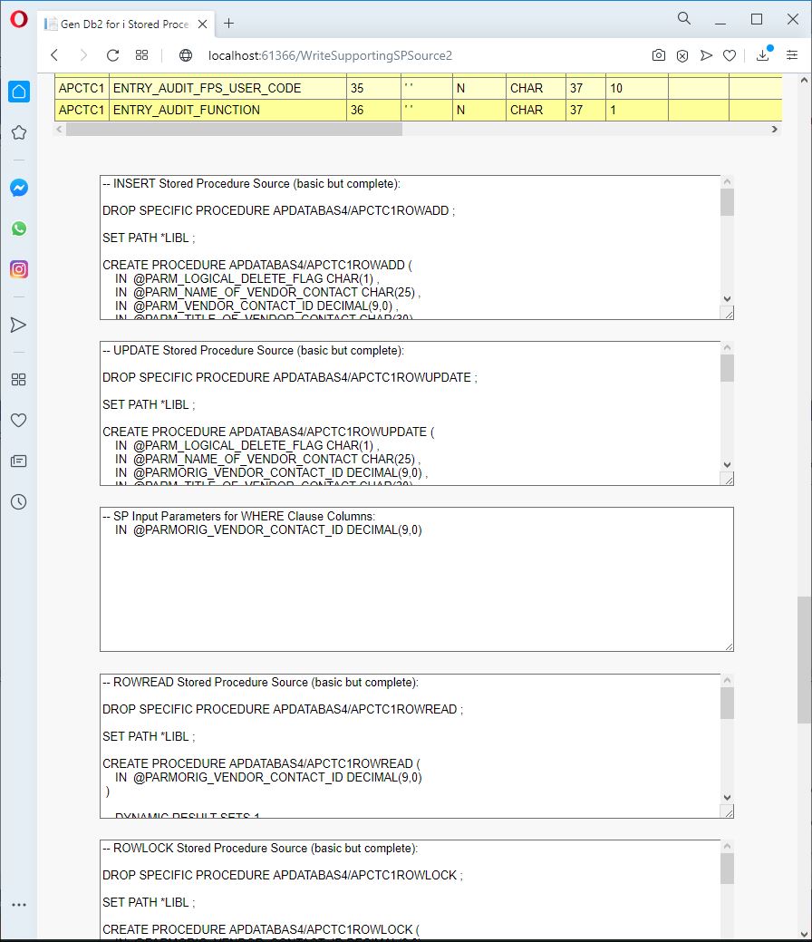 Gen Db2 for i Stored Procedures and OO Wrapper Source Example 1.4 picture from Get Running - Tegratecs Code Package